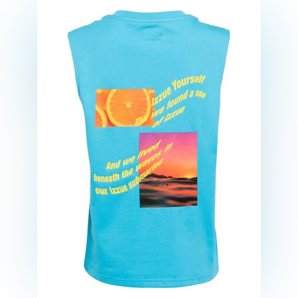NEW $439 IZZUE GRAPHIC PRINT MUSCLE TEE SHIRT SIZE XS
